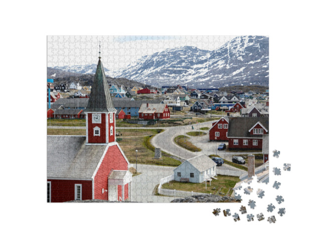 Puzzle 1000 Teile „Kathedrale von Nuuk in der Hauptstadt von Grönland“