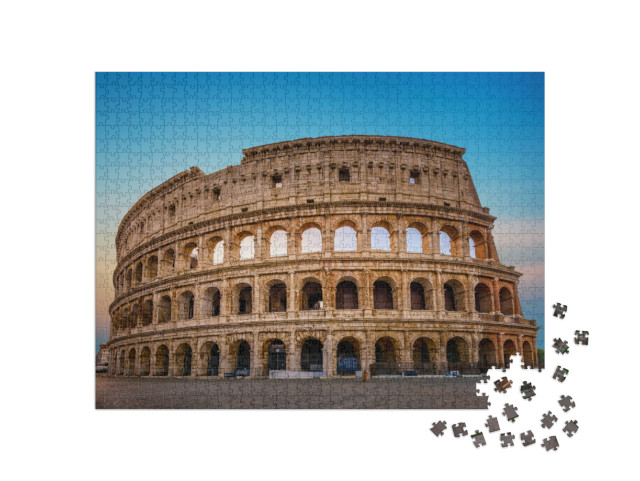 Puzzle 1000 Teile „Kolosseum in Rom, das Gebäude aus der Antike, Italien“
