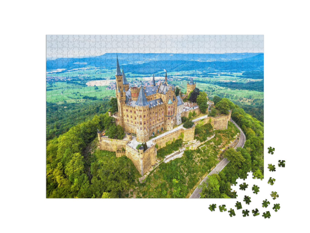 Puzzle 1000 Teile „Burg Hohenzollern auf der Schwäbischen Alb“
