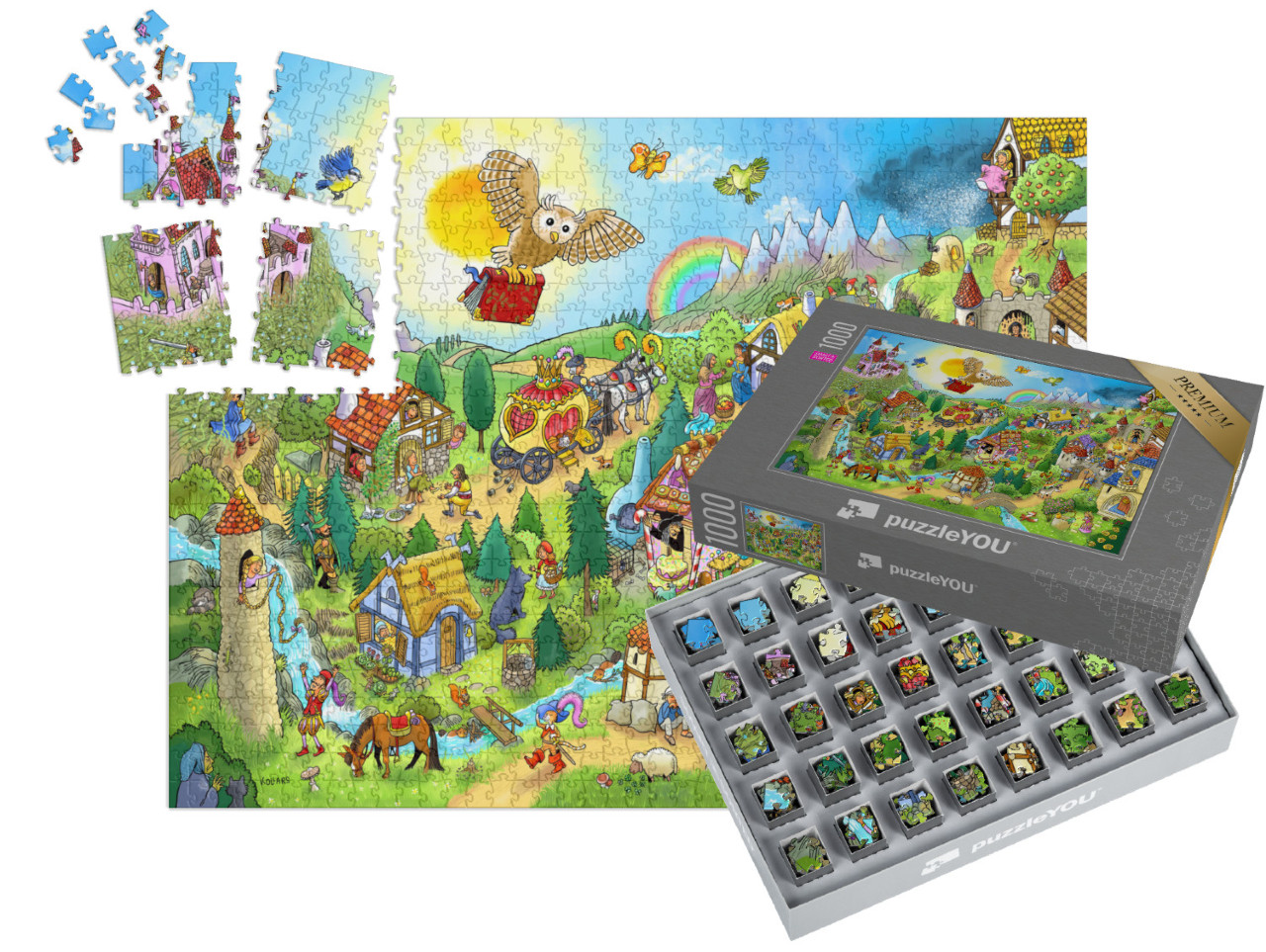 Puzzle „Grimms Märchenwelt“ | SMART SORTED® 1000 Teile