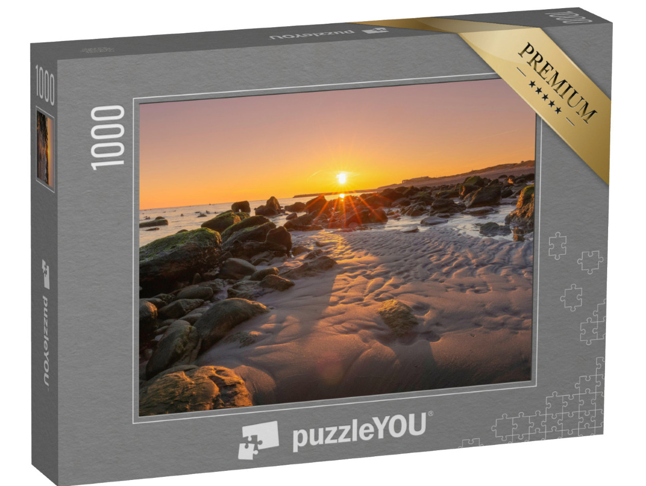 Puzzle 1000 Teile „Friedlicher Morgen am Strand von Helgoland“