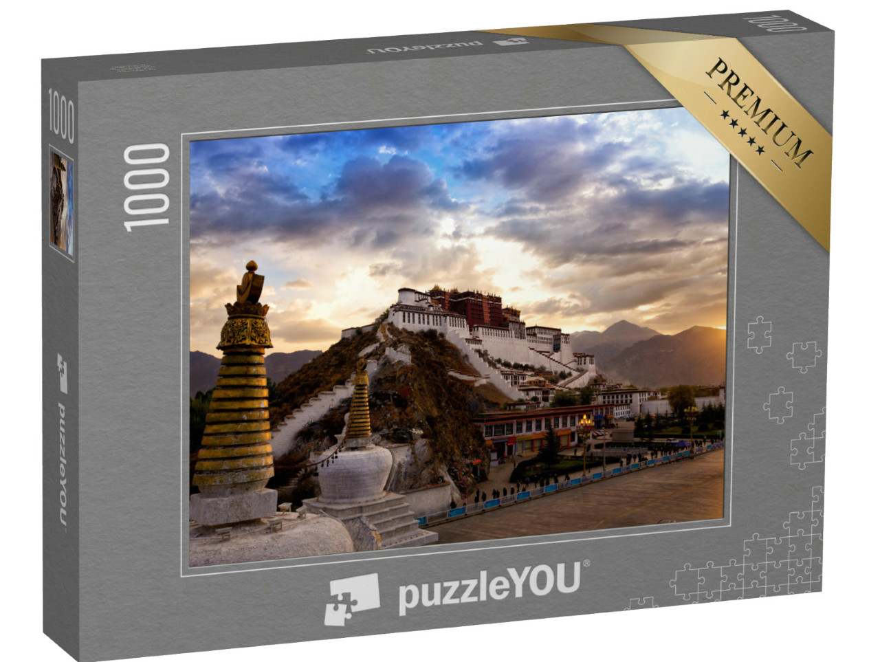 Puzzle 1000 Teile „Potala-Palast bei Sonnenaufgang in Lhasa, Tibet“