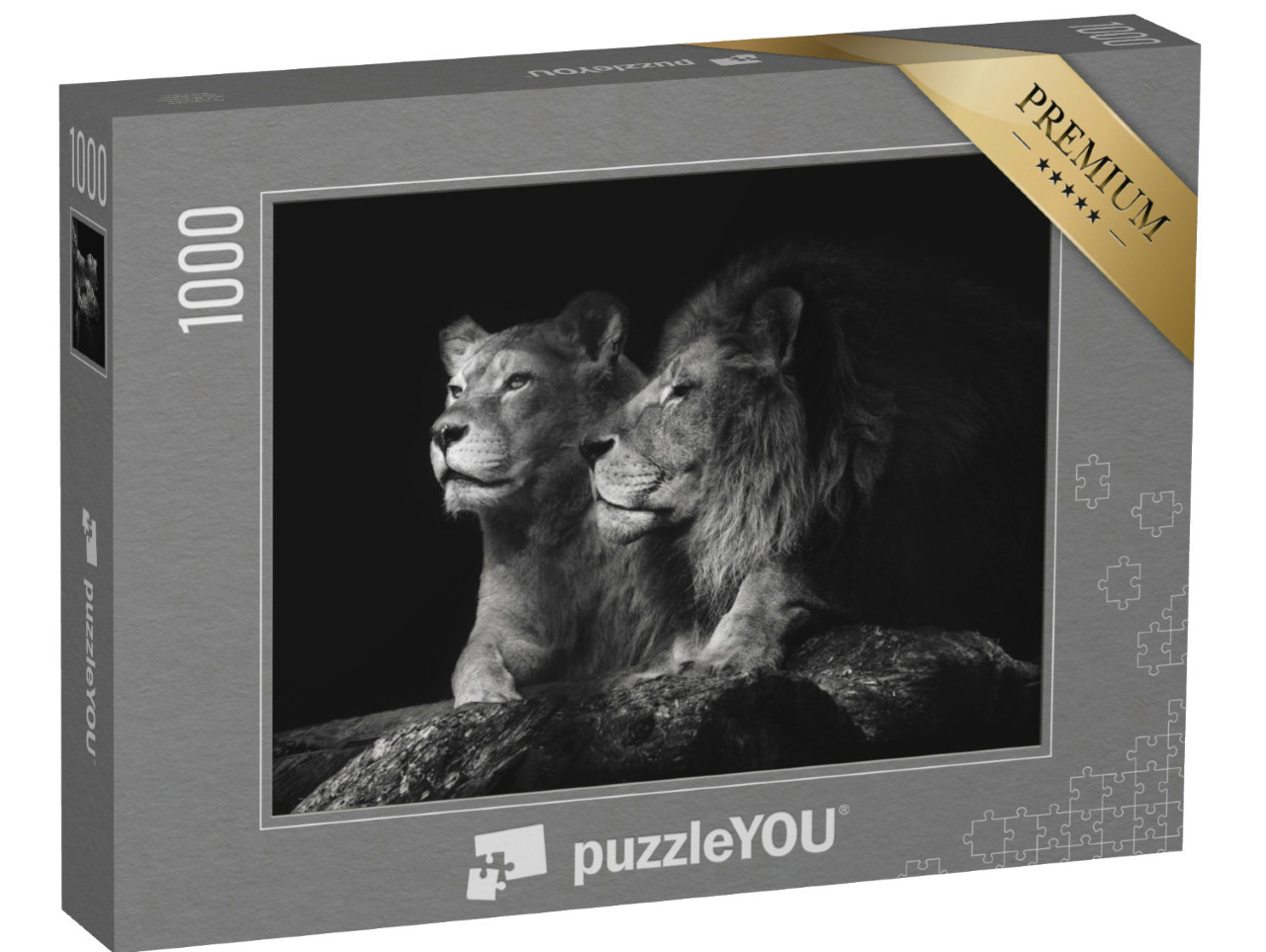 Puzzle 1000 Teile „Ein Löwenpaar “