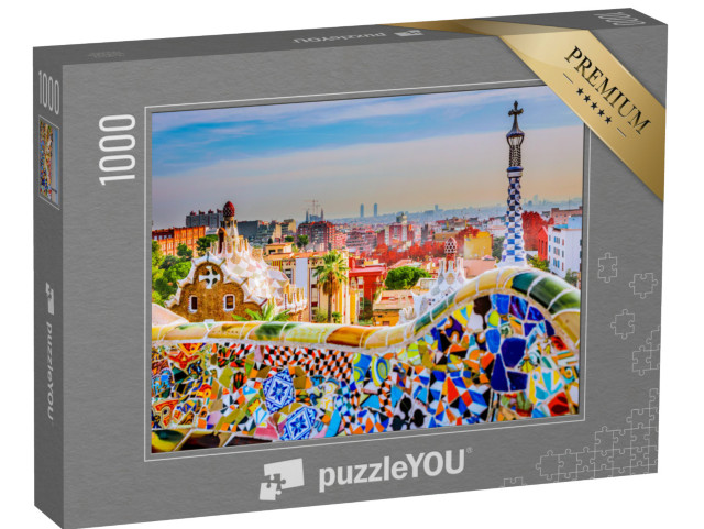 Puzzle 1000 Teile „Park Guell, Barcelona, Spanien“