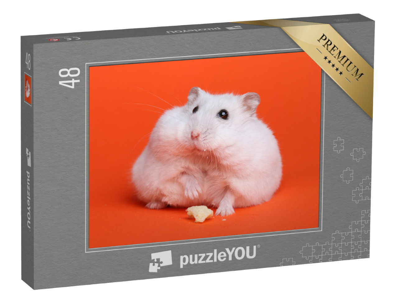 Puzzle 48 Teile „Fluffiger weißer Hamster “