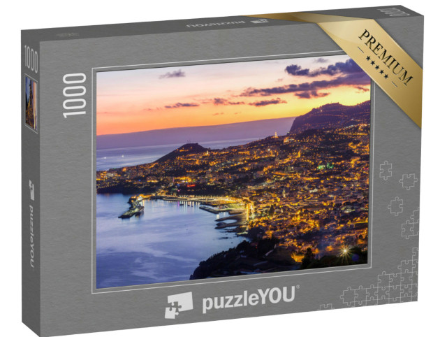Puzzle 1000 Teile „Funchal bei Nacht, Madeira, Portugal“