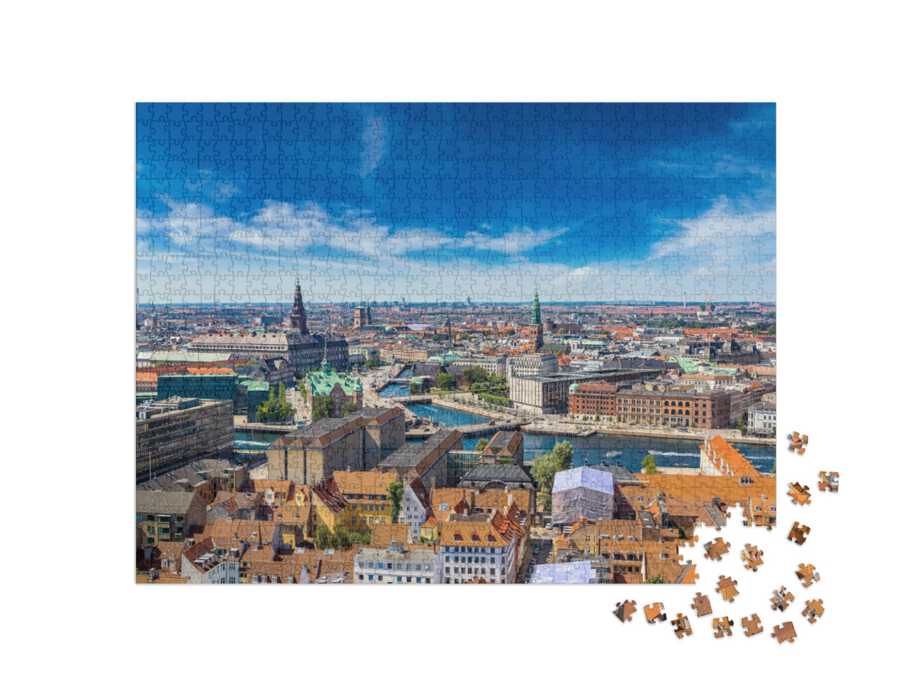 Puzzle 1000 Teile „Schöner Sommertag in Kopenhagen“