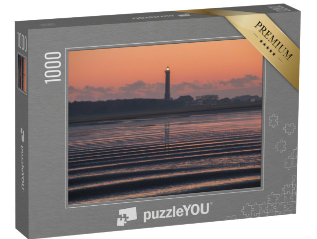 Puzzle 1000 Teile „Leuchtturm von Norderney bei Sonnenaufgang“