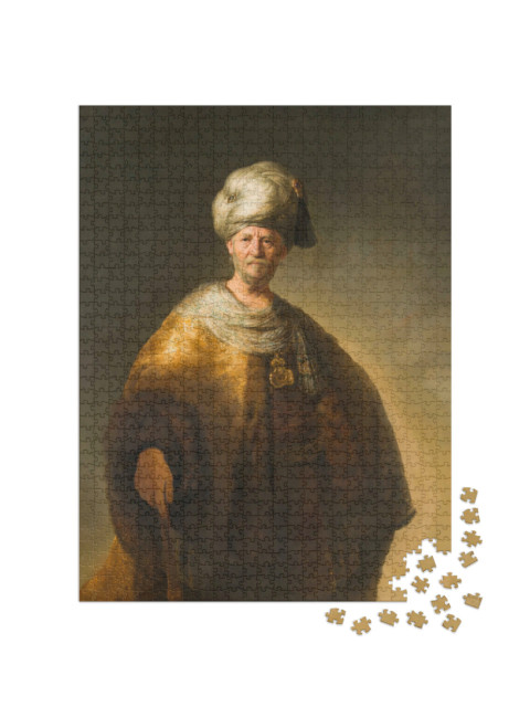 Puzzle 1000 Teile „Rembrandt - Mann im orientalischen Kostüm“