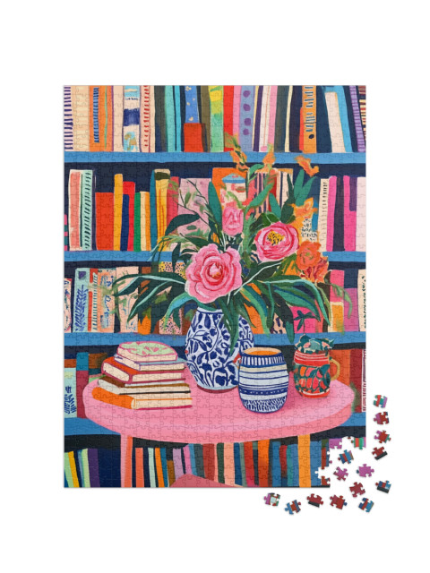 Puzzle 1000 Teile „Blumen Bücher & du“