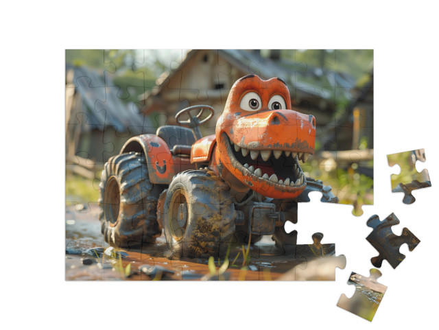 Puzzle 48 Teile „Dinotruck“