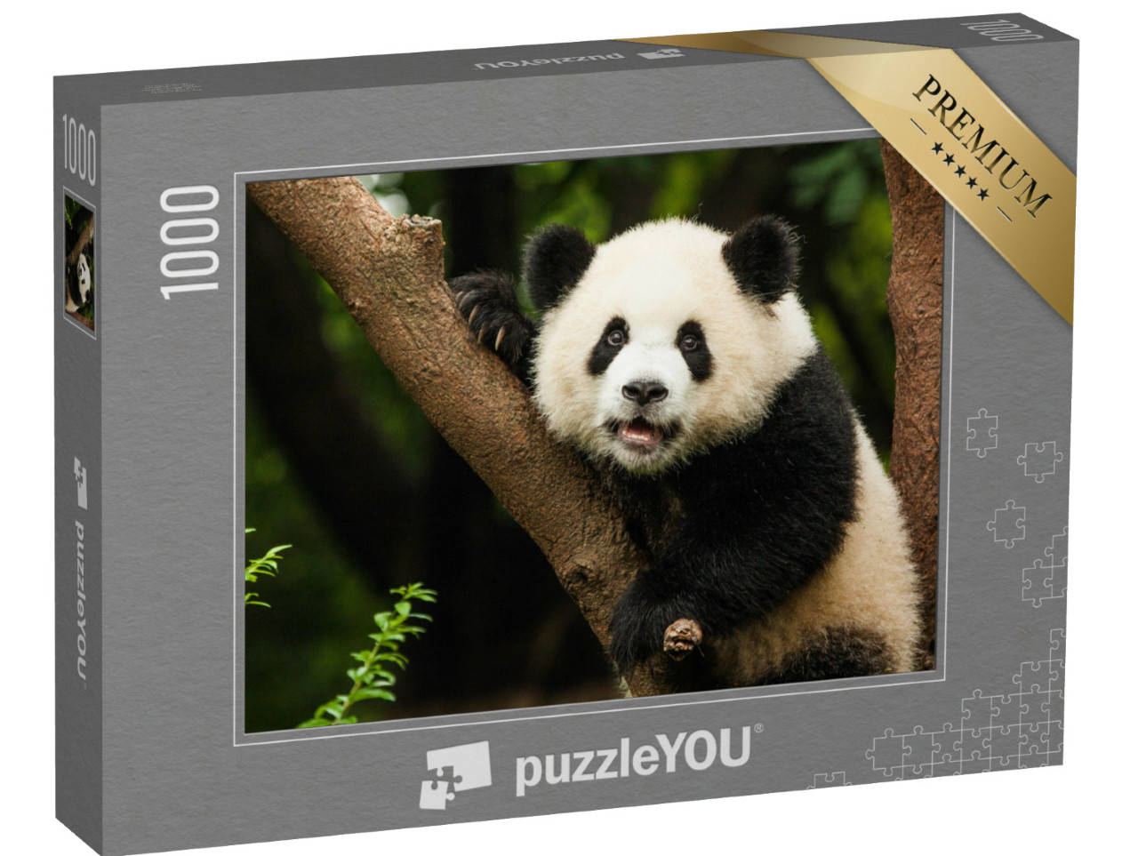 Puzzle 1000 Teile „Panda in seinem natürlichen Lebensraum“