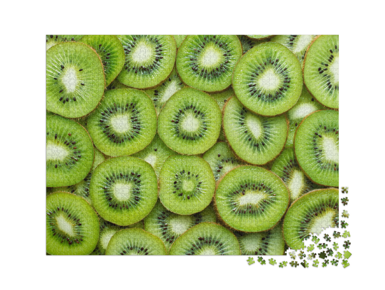Puzzle 2000 Teile „Frisch aufgeschnittene Kiwi“