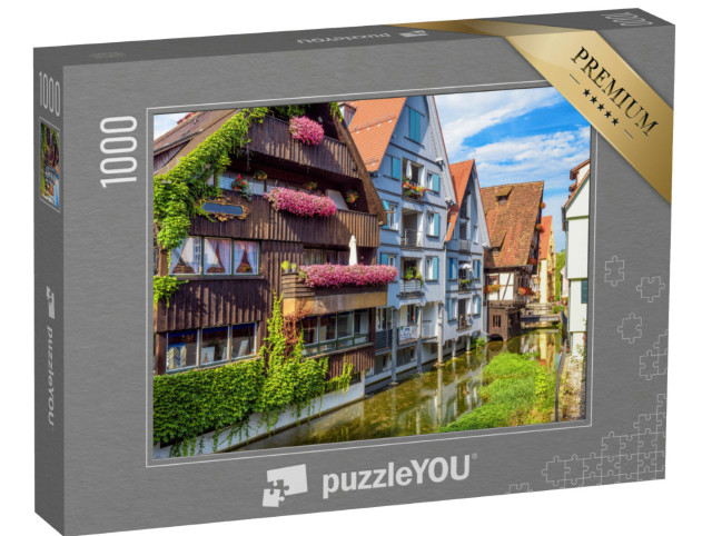Puzzle 1000 Teile „Wunderschönes altes Fischerviertel von Ulm, Deutschland“