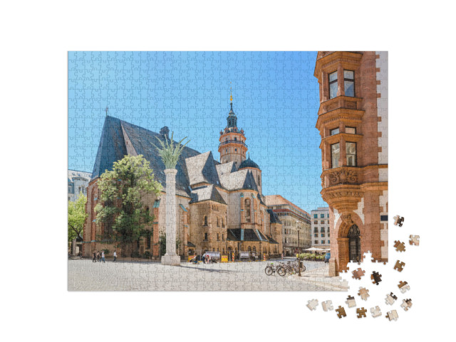 Puzzle 1000 Teile „St. Nikolaus Kirche, Leipzig, Deutschland“