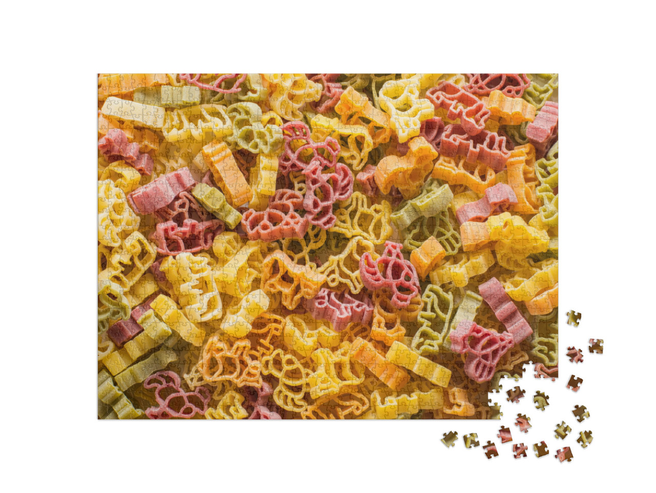 Puzzle 1000 Teile „Nudeln in Tierform “