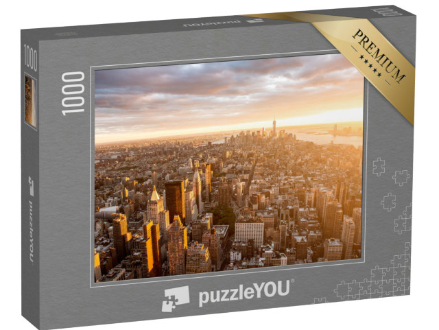Puzzle 1000 Teile „Wunderschöner Sonnenuntergang über Manhattan“