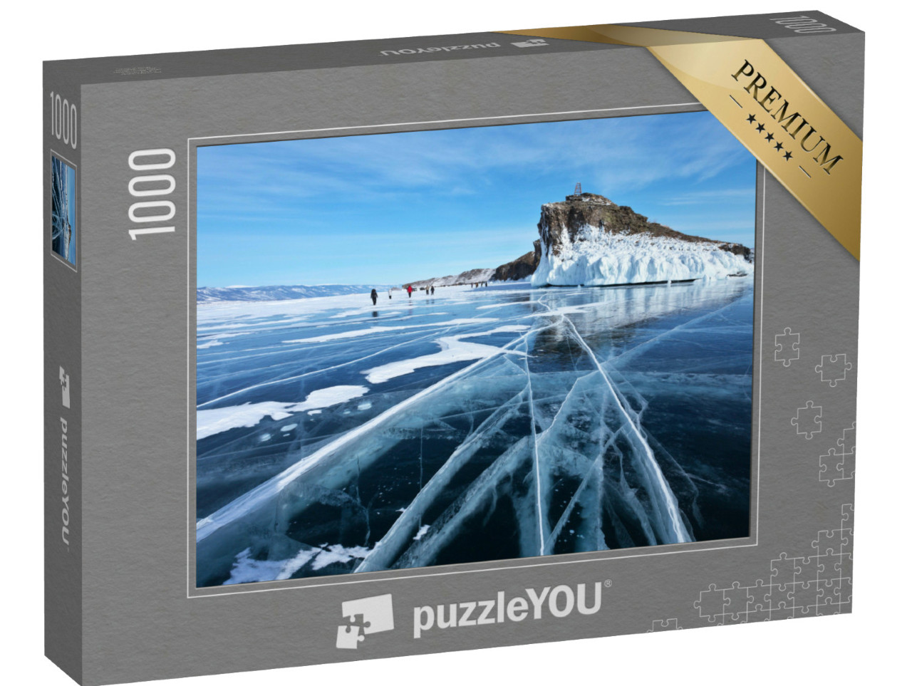 Puzzle 1000 Teile „Gefrorener Baikalsee am Kap Horin-Irgi, Russland“
