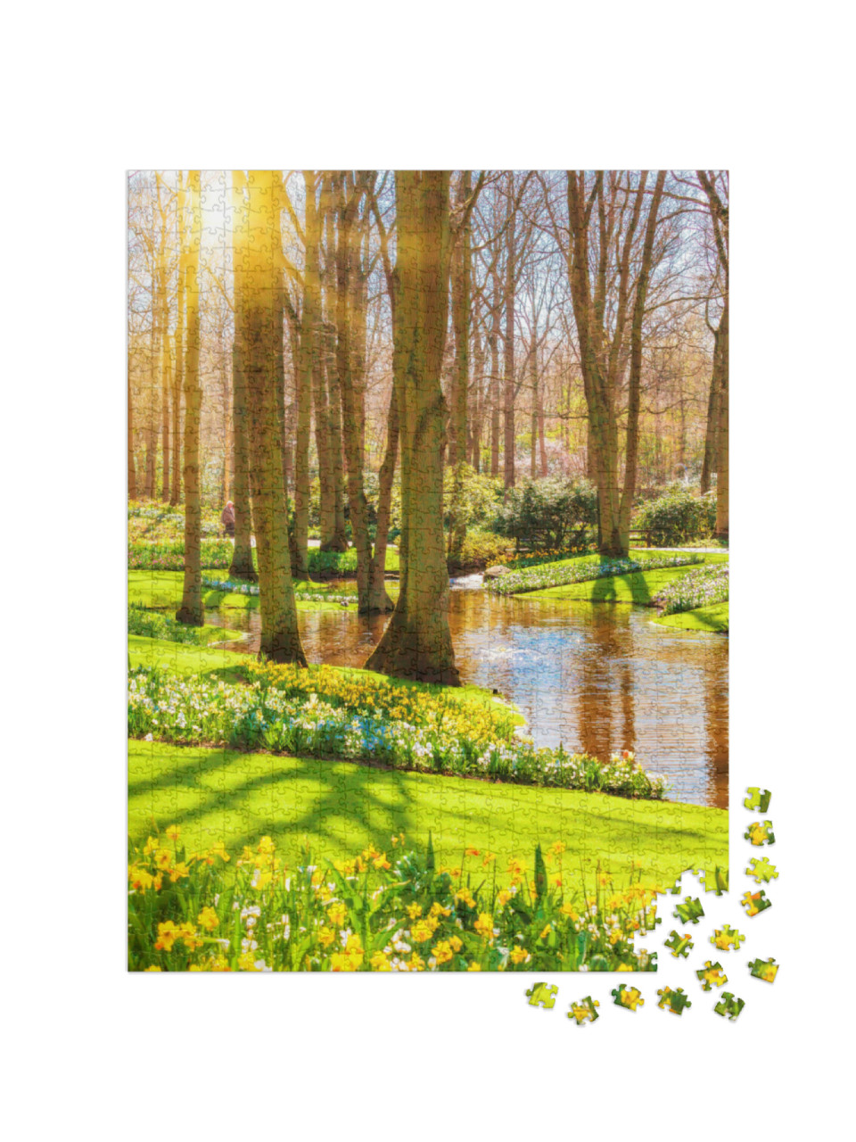 Puzzle 1000 Teile „Wunderschöner Frühlingswald“