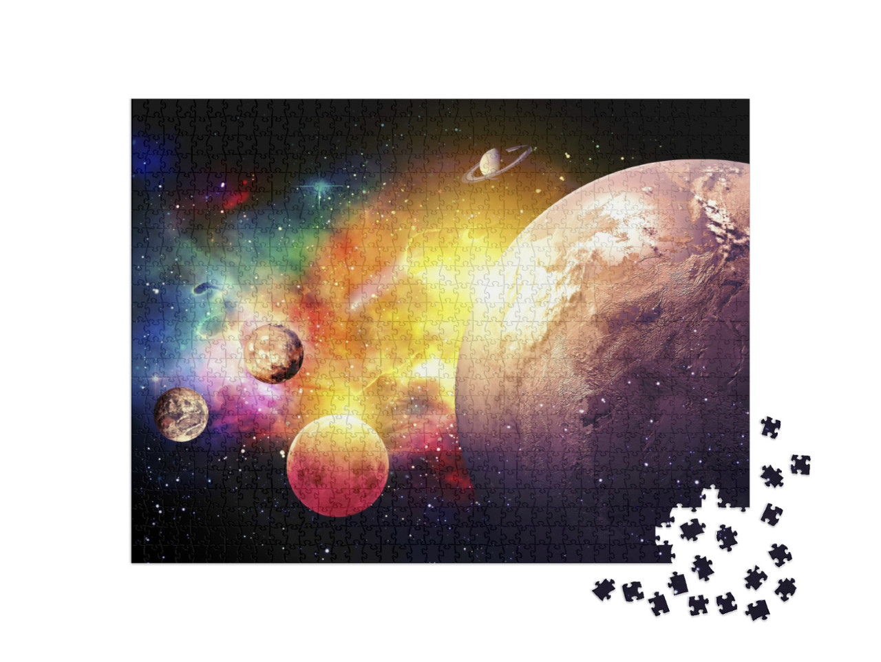 Puzzle 1000 Teile „Planeten der Galaxie “
