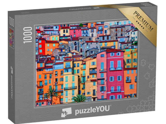 Puzzle 1000 Teile „Malerische Landschaft um Menton, Provence, Frankreich“