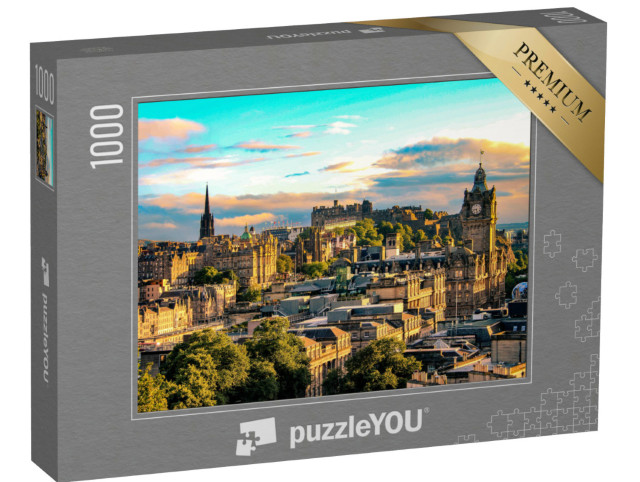 Puzzle 1000 Teile „Skyline von Edinburgh vom Calton Hill aus gesehen, Schottland“