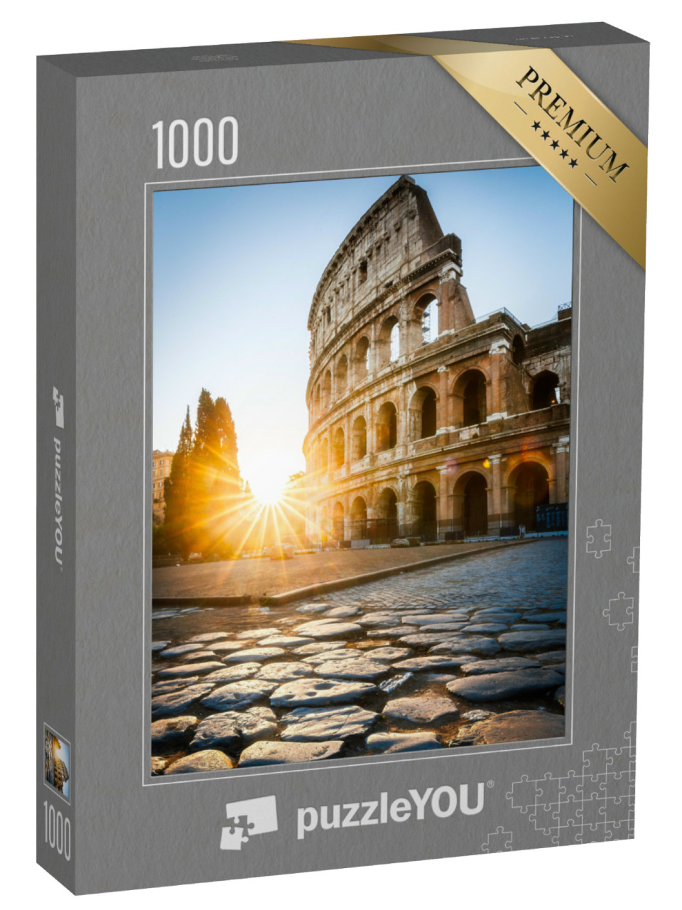 Puzzle 1000 Teile „Sonnenaufgang am Kolosseum in Rom, Italien“