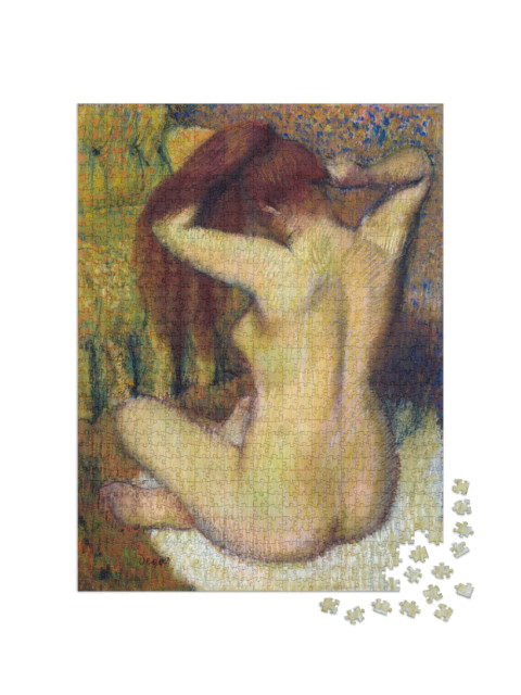 Puzzle 1000 Teile „Edgar Degas - Frau kämmt ihr Haar“