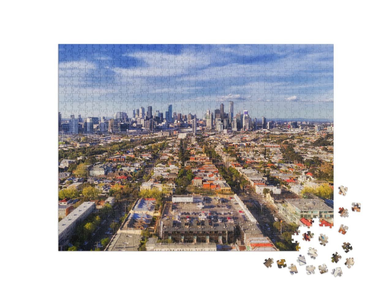 Puzzle 1000 Teile „Panoramablick auf Melbourne, Australien“