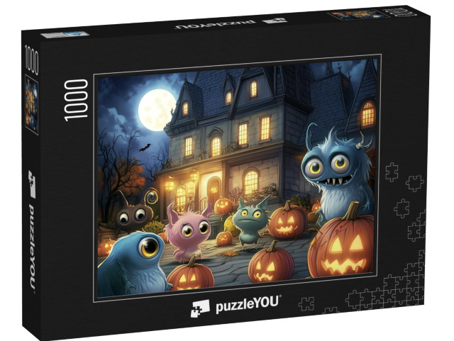 Puzzle 1000 Teile „Monsterfreunde an Halloween“