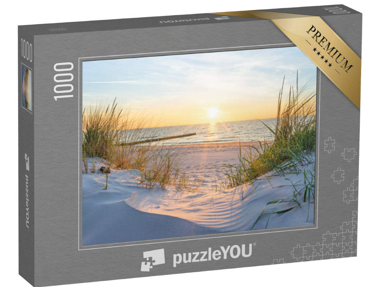 Puzzle 1000 Teile „Sonnenuntergang am Ostseestrand“