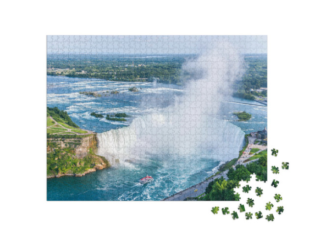 Puzzle 1000 Teile „Niagarafälle Luftaufnahme, Kanada“