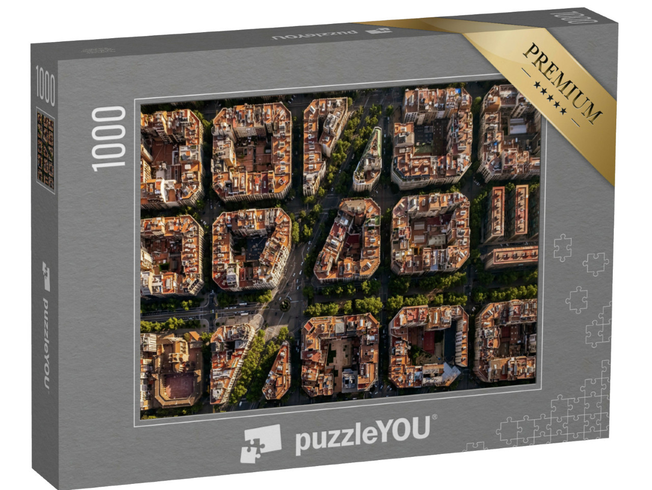 Puzzle 1000 Teile „Typische Bauweise von Barcelona, Spanien“