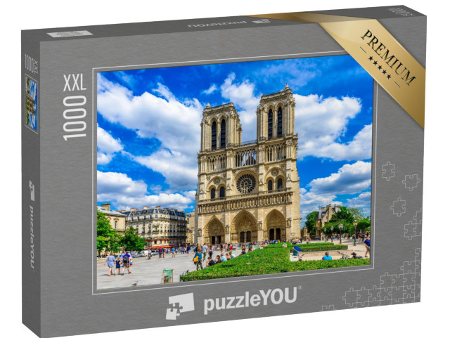 Puzzle 1000 Teile XXL „Kathedrale Notre Dame de Paris in Paris, Frankreich Architektur und Wahrzeichen von Paris“