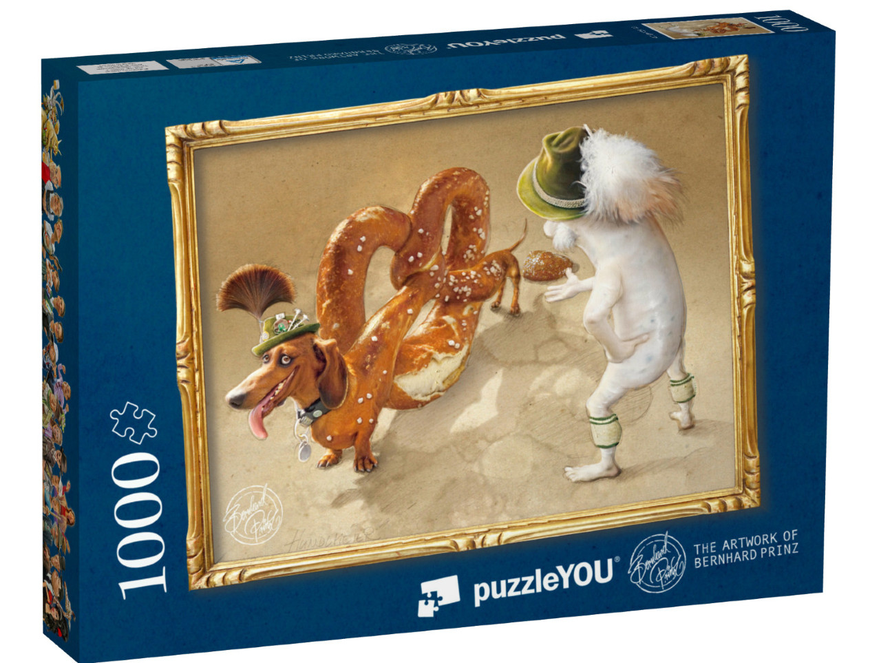 Puzzle 1000 Teile „Hundlmeier – Brezndackel“