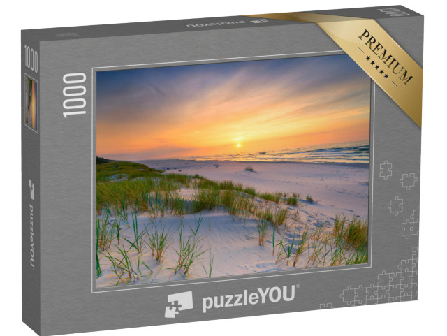 Puzzle 1000 Teile „Sonnenuntergang über einem Strand an der Ostsee“