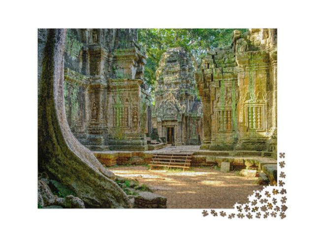 Puzzle 2000 Teile „Ta Prohm-Tempel, Teil des Angkor Wat, Kambodscha “