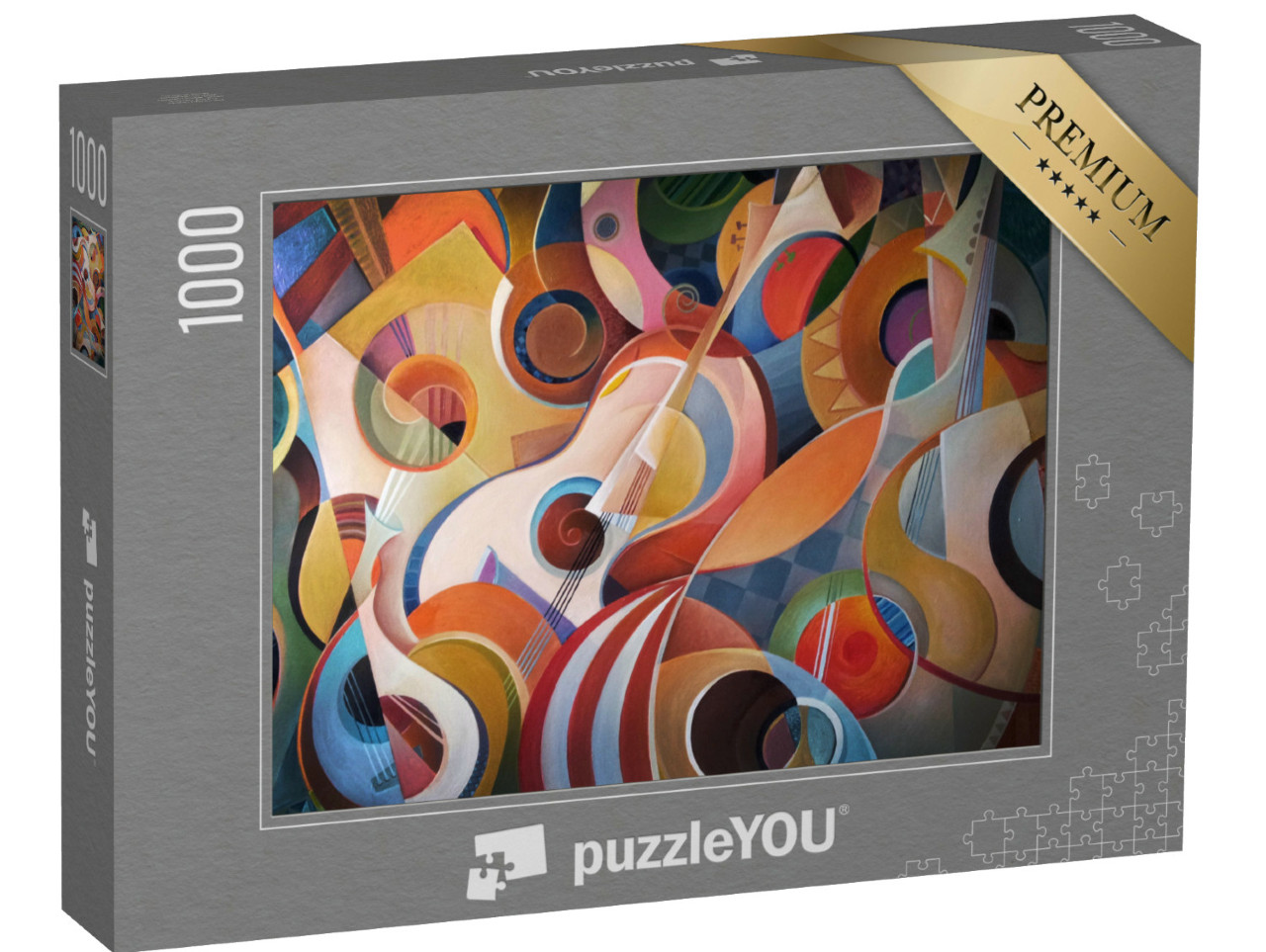 Puzzle 1000 Teile „Abstrakte Malerei mit Musik-Thema“