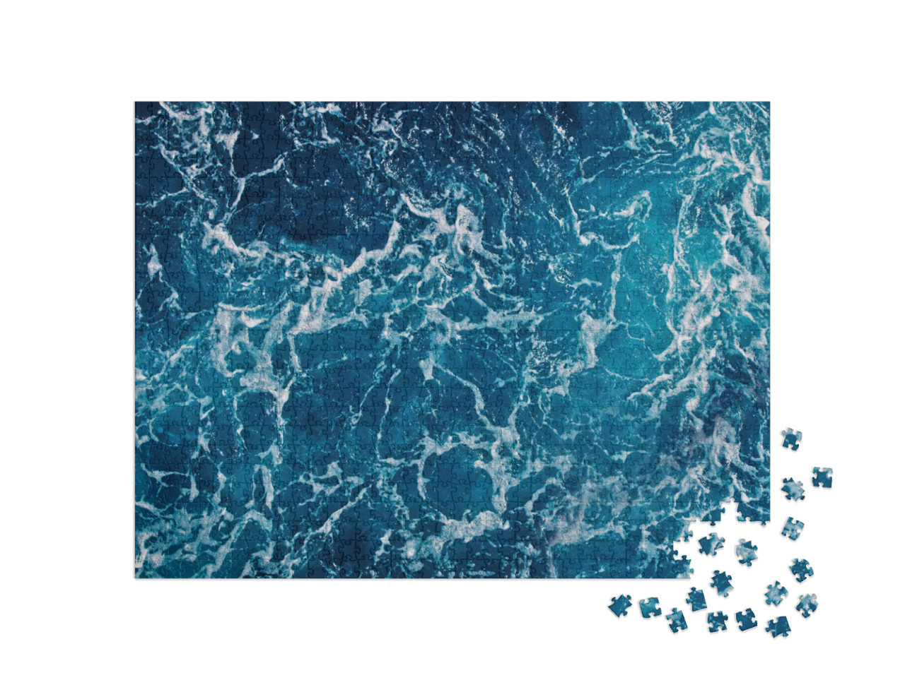Puzzle 1000 Teile „Luftaufnahme von einer Meerwasseroberfläche “