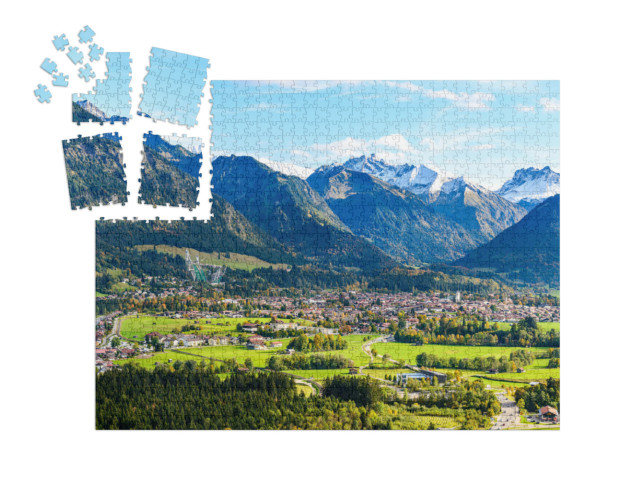 Puzzle „Panoramablick auf Oberstdorf im Allgäu“ | SMART SORTED® 1000 Teile
