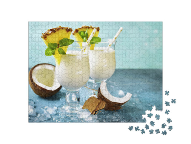 Puzzle 1000 Teile „Traditioneller karibischer Cocktail Pina Colada“