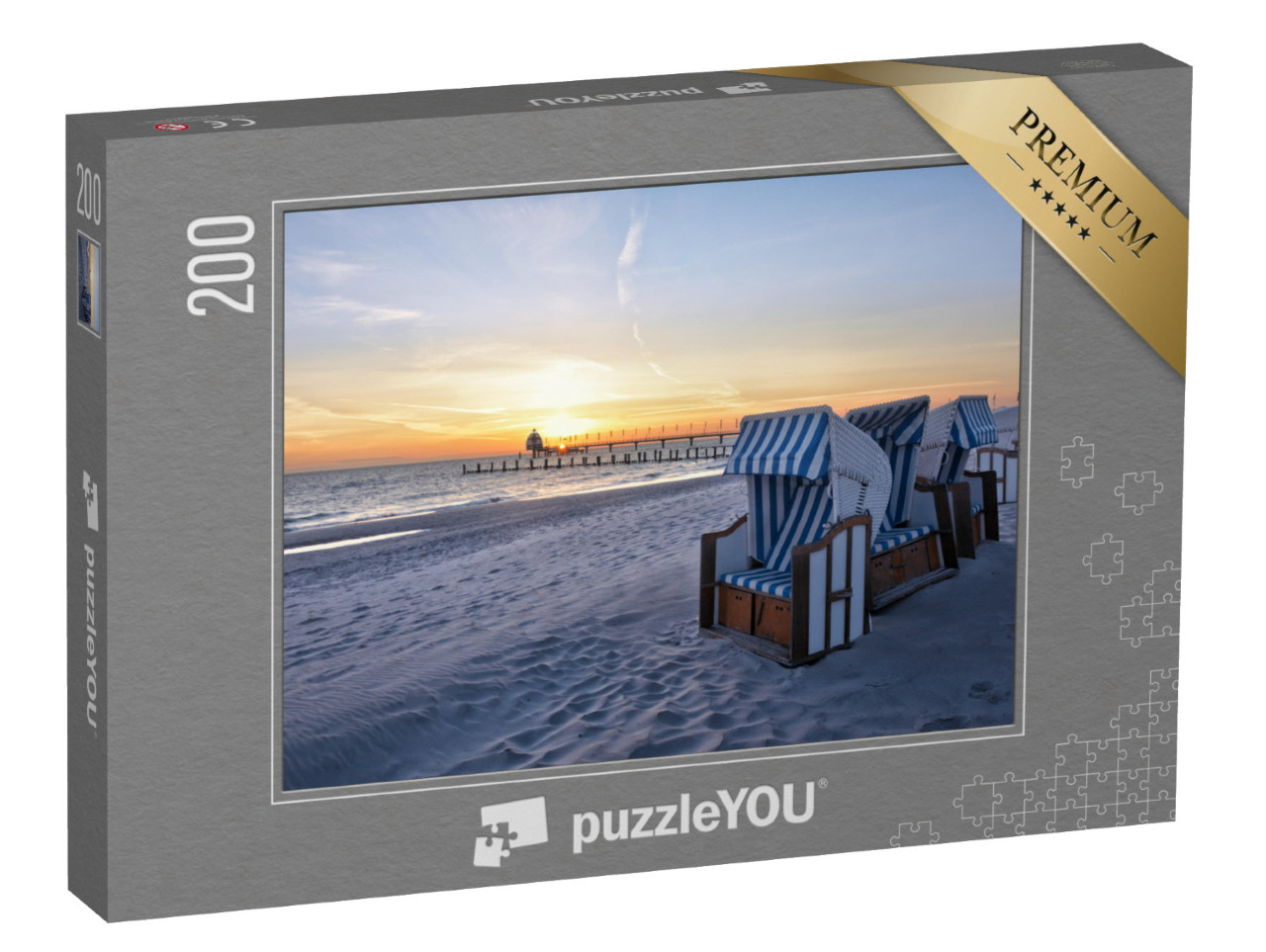 Puzzle 200 Teile „Strand des Ostseebades Zingst“