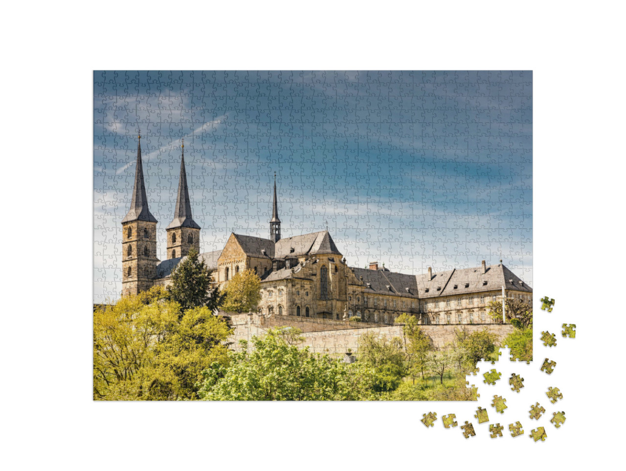 Puzzle 1000 Teile „Kloster Michelsberg in Bamberg, Deutschland“