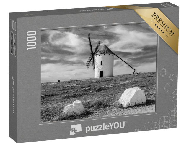 Puzzle 1000 Teile „Typische Windmühle in Campo de Criptana, Spanien“