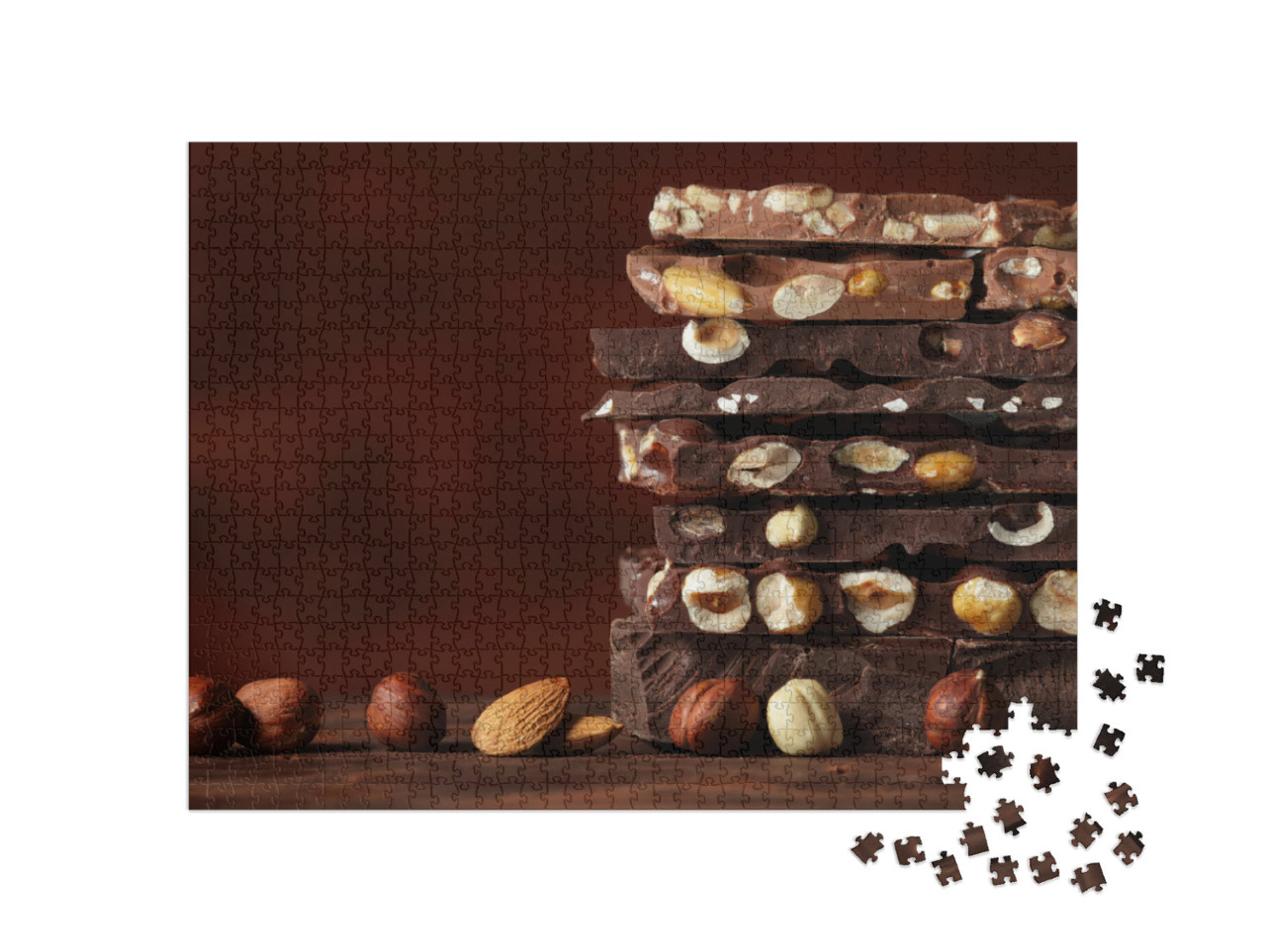 Puzzle 1000 Teile „Turm aus aromatischer Nuss-Schokolade“