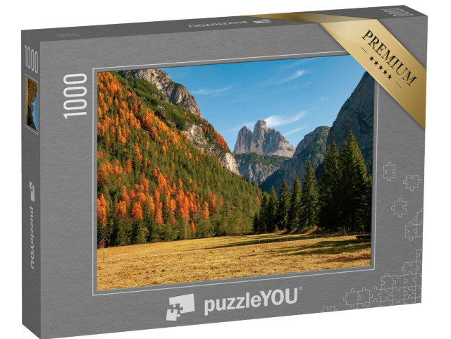 Puzzle 1000 Teile „Drei Zinnen im Herbst, Dolomiten, Italien“