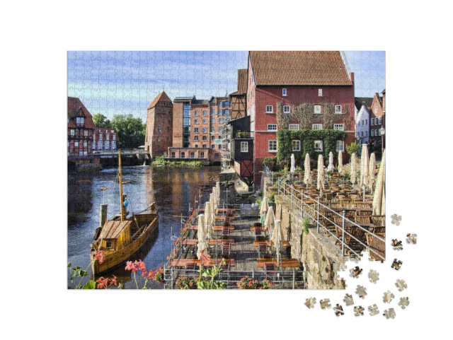 Puzzle 1000 Teile „Historische Stadt Lüneburg, Niedersachsen, Deutschland“
