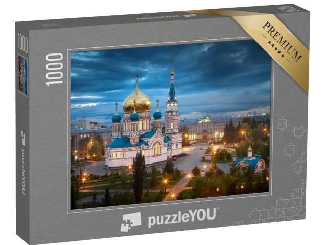 Puzzle 1000 Teile „Mariä-Himmelfahrt-Kathedrale, Omsk, Russland“