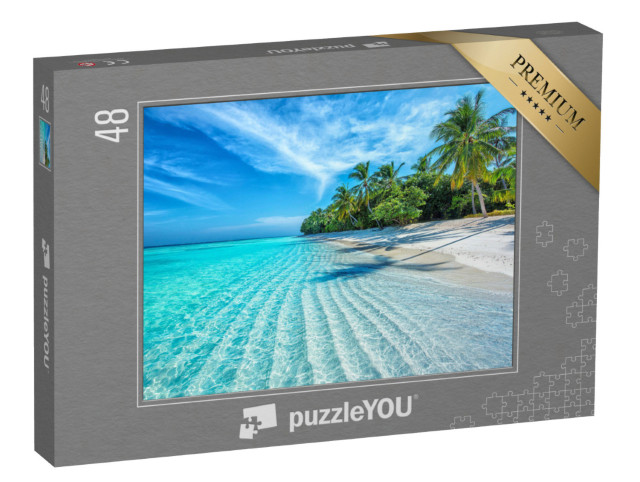 Puzzle 48 Teile „Tropischer Strand auf den Malediven“