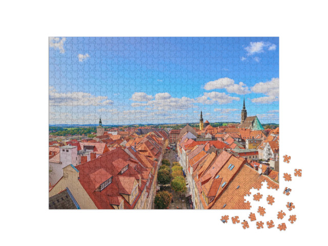 Puzzle 1000 Teile „Über den Dächern von Bautzen, Deutschlands“